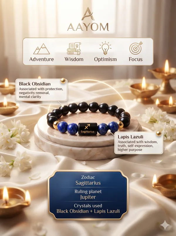 Black_Blue_Sagittarius_Rashi_Zodiac_Bracelet