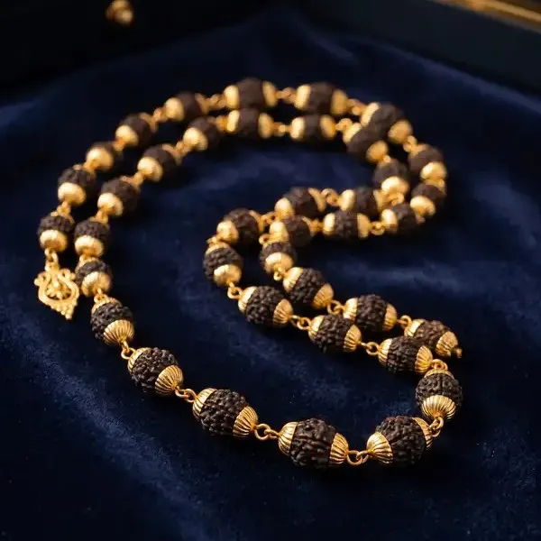 Golden_Black_Natural_Rudraksha_Chain