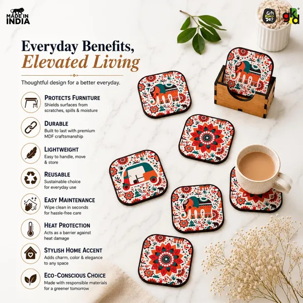 Gkd_Wooden_Coaster_Set_Of_6_Vibrant_India_Theme_Square_Coasters_For_Tea_Cups_Coffee_Mugs_Glasses_Eco_Friendly_Table_Decor_Diwali_Home_Decor_Festive_Gift