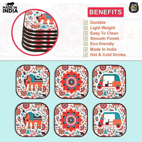 Gkd_Wooden_Coaster_Set_Of_6_Vibrant_India_Theme_Square_Coasters_For_Tea_Cups_Coffee_Mugs_Glasses_Eco_Friendly_Table_Decor_Diwali_Home_Decor_Festive_Gift