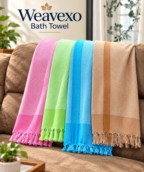 Woven_Checkered_Bath_Towel_Set