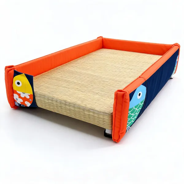Multicolor_Cotton_Foldable_Bed_For_Kids