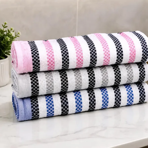 Multicolor_Cotton_Striped_Bath_Towel