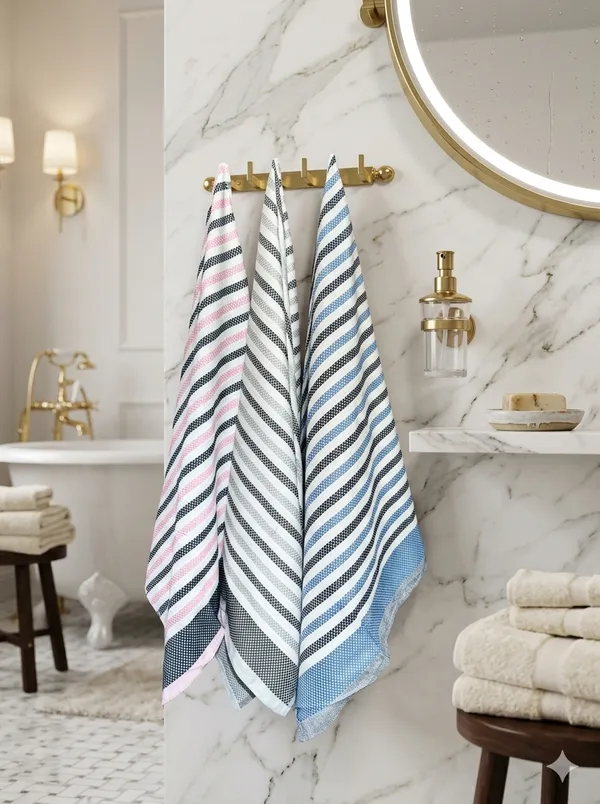 Multicolor_Cotton_Striped_Bath_Towel