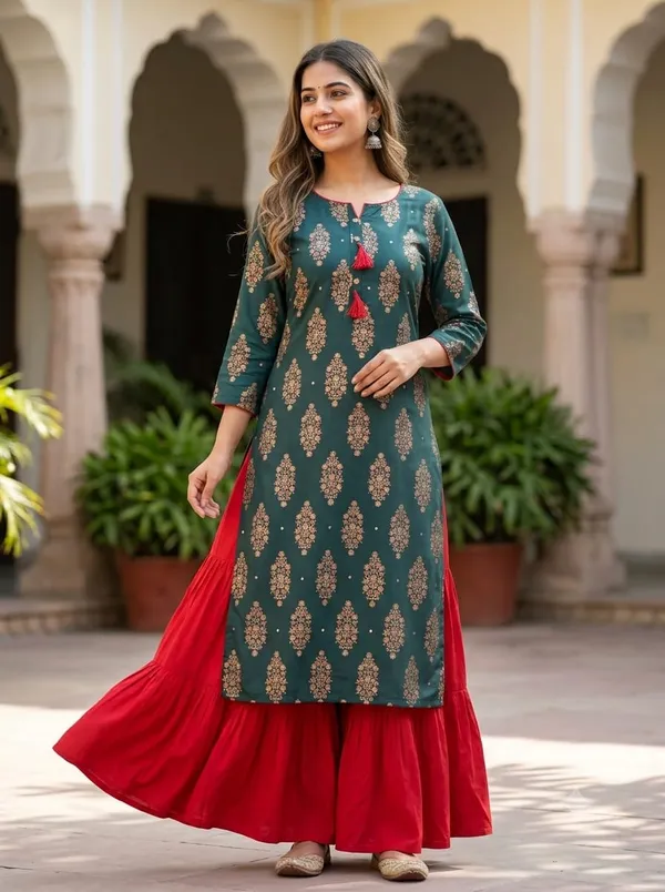 Teal_Printed_Straight_Kurta_Set_for_Women