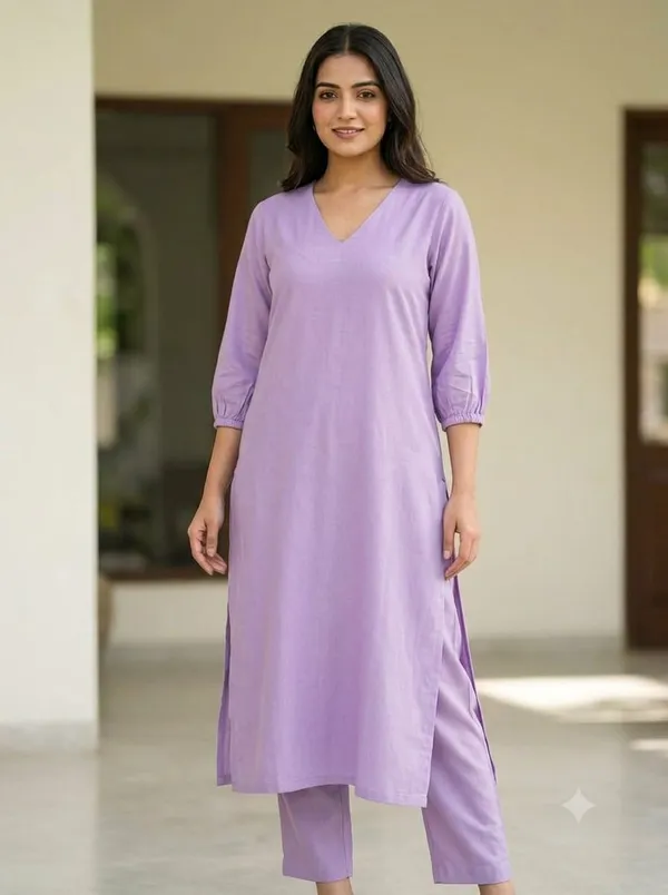 Lavender_Straight_Kurta_Set_for_Women