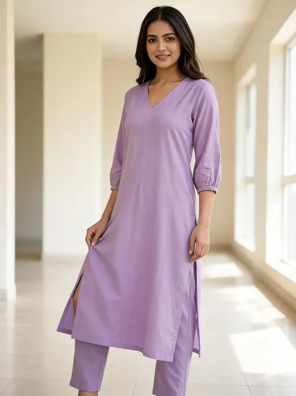 Lavender_Straight_Kurta_Set_For_Women