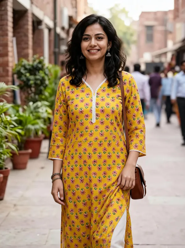 Yellow_Printed_Straight_Kurta_For_Women