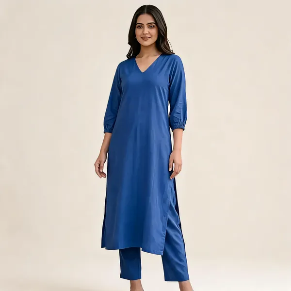 Navy_Blue_Straight_Kurta_Pant_Set_For_Women