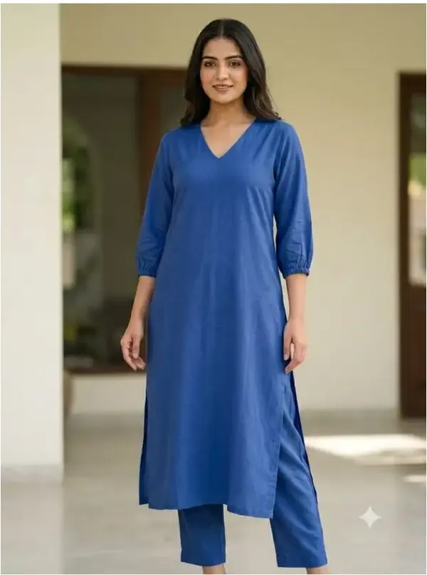 Blue_Straight_Kurta_Pant_Set_for_Women