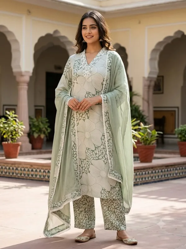 Sage_Green_Printed_Straight_Kurta_Set_For_Women