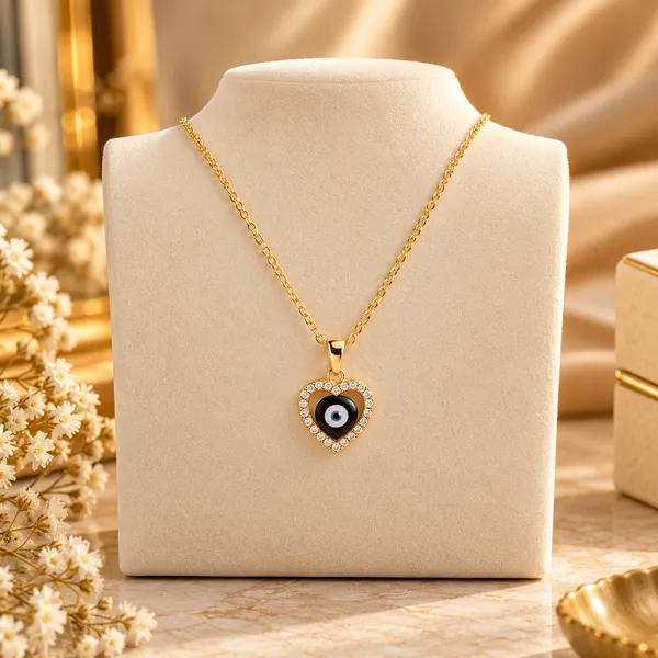 Gold_Steel_Pendant_Necklace_For_Women