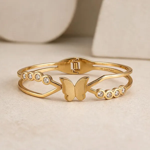Gold_Stainless_Steel_Bangle_Bracelet_For_Women