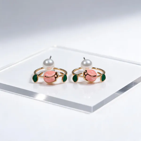 Pink_Alloy_Pearl_Stud_Earrings_For_Women