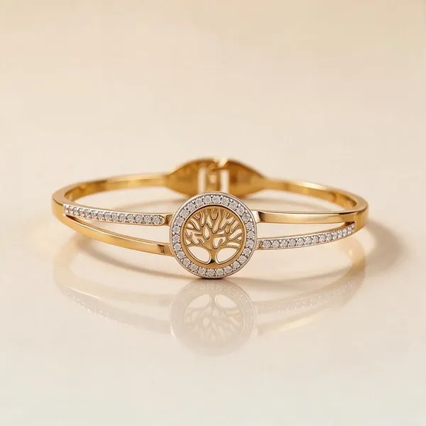 Gold_Stainless_Steel_Cuff_Bangle_Bracelet_For_Women