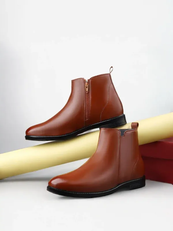 ERIX_Men's__Side_Zipper_Synthetic_Leather_chelsea_Boots_For_Men