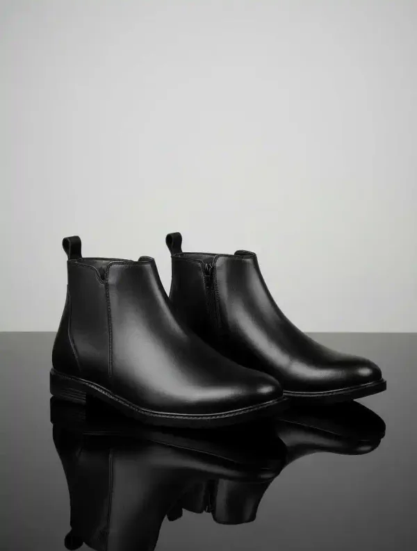 ERIX_Men's__Side_Zipper_Synthetic_Leather_chelsea_Boots_For_Men