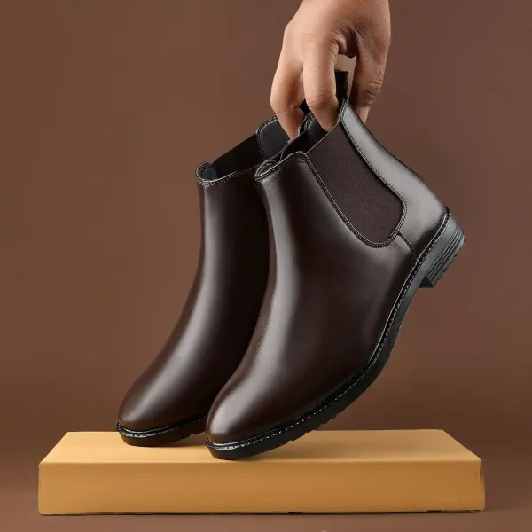 ERIX_Men's__Everyday_Use_Synthetic_Leather_chelsea_Boots_For_Men