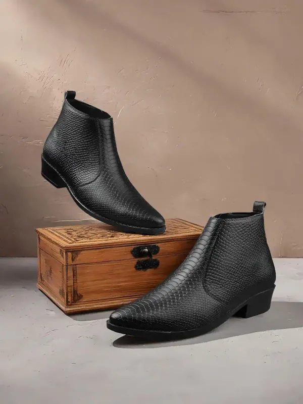 ERIX_Men's__Side_Zipper_Synthetic_Leather_chelsea_Boots_For_Men