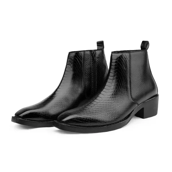 ERIX_Men's__Side_Zipper_Synthetic_Leather_chelsea_Boots_For_Men