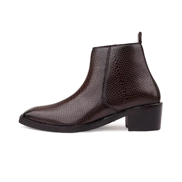 ERIX_Men's__Side_Zipper_Synthetic_Leather_chelsea_Boots_For_Men