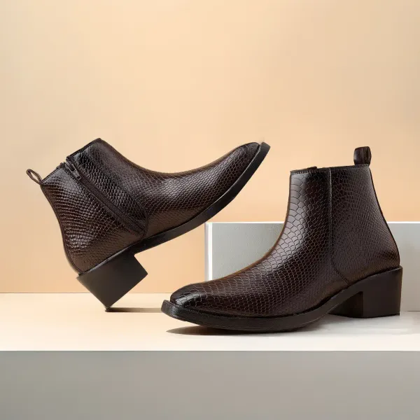 ERIX_Men's__Side_Zipper_Synthetic_Leather_chelsea_Boots_For_Men