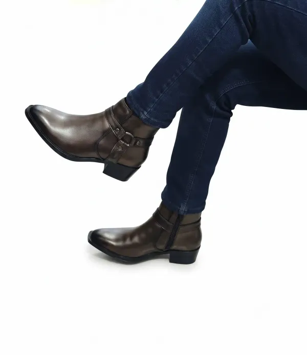 ERIX_Men's_Premium_Cuban_Heel_Side_Zip_Urben_Buckle_Strap_Chelsea_Boots_For_Men