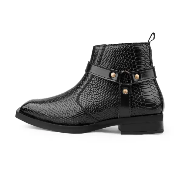 ERIX_Men's_Premium_Cuban_Heel_Side_Zip_Urben_Buckle_Strap_Chelsea_Boots_For_Men