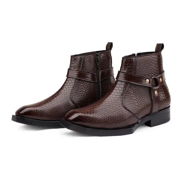 ERIX_Men's_Premium_Cuban_Heel_Side_Zip_Urben_Buckle_Strap_Chelsea_Boots_For_Men