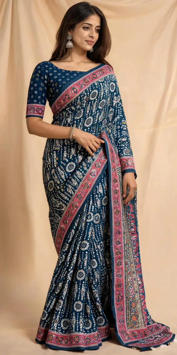 Neelora_Mirror_silk_saree