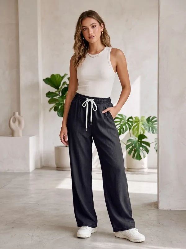 Black_Soft_Denim(Lachko/Jelly_Denim)_Lachko_Denim_Palazzo_For_Women
