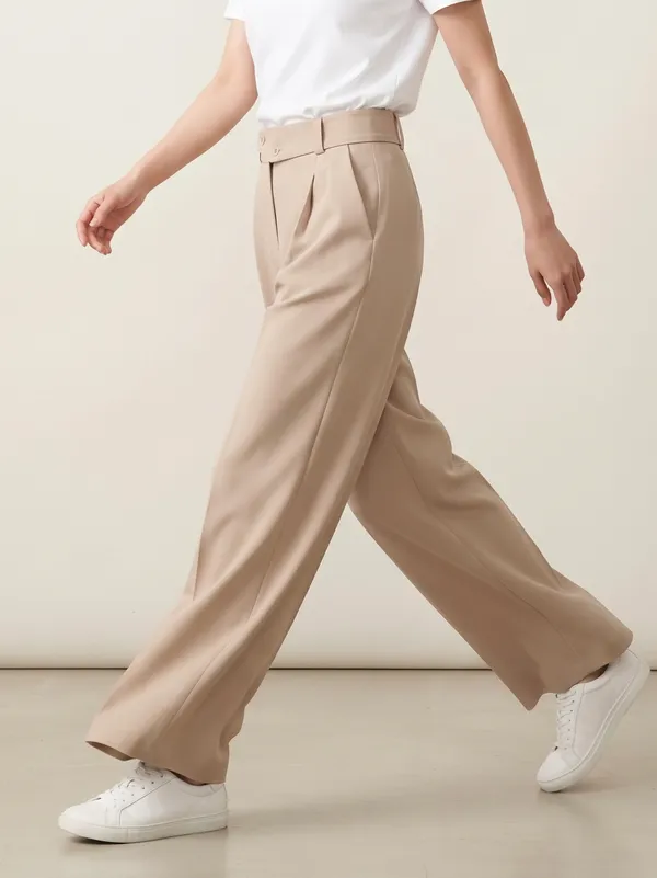 Beige_Imported_Korean_Fabric_(Lachko_Korean)_Korean_Pant_For_Women