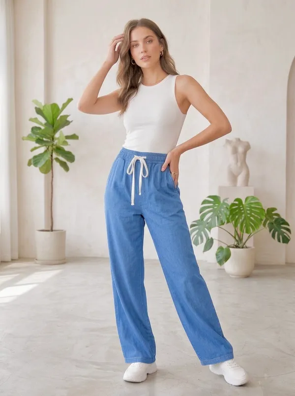 Blue_Soft_Denim(Lachko/Jelly_Denim)_Lachko_Denim_Palazzo_For_Women