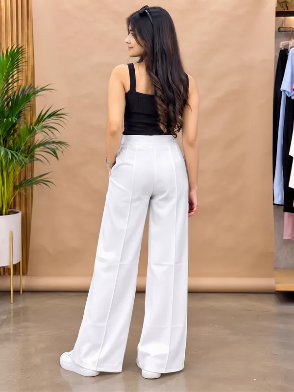 White_Imported_Korean_Fabric_(Lachko_Korean)_Korean_Pant_For_Women