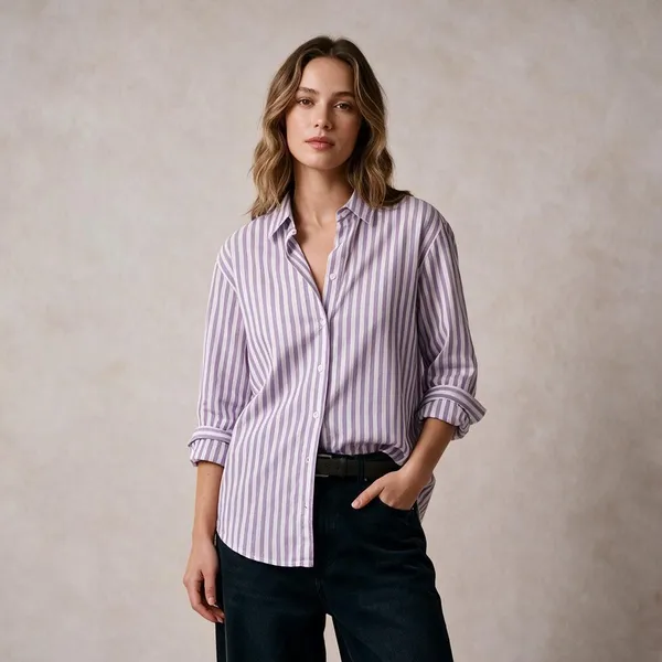 Purple_Riyon_Cotton_Striped_Shirt_For_Women