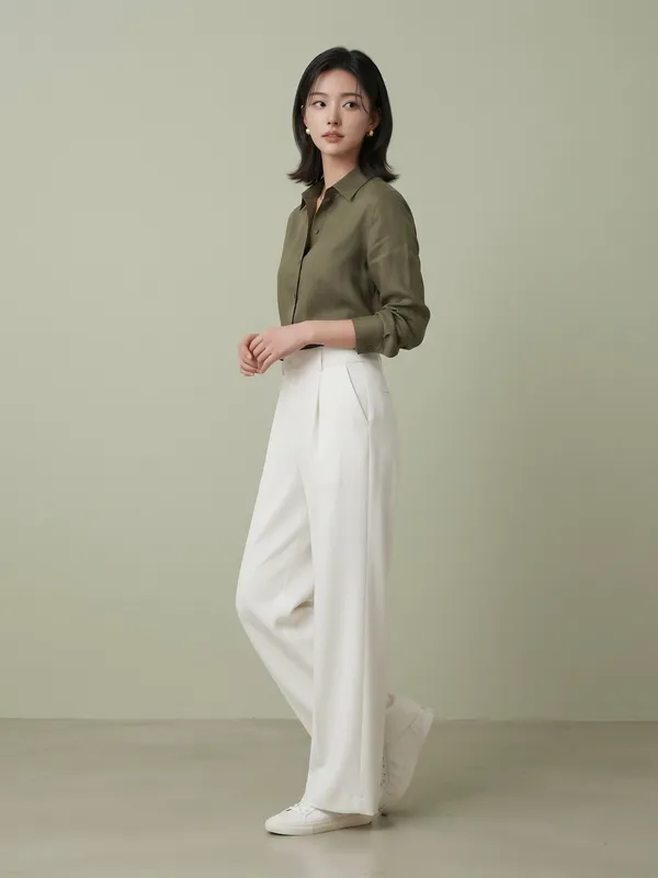 White_Imported_Korean_Fabric_(Lachko_Korean)_Korean_Pant_For_Women