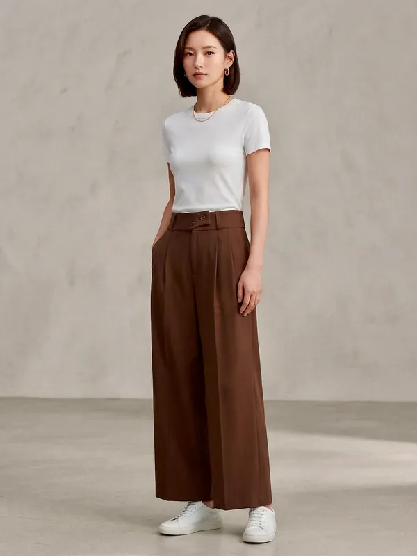 Brown_Imported_Korean_Fabric_(Lachko_Korean)_Korean_Pant_For_Women