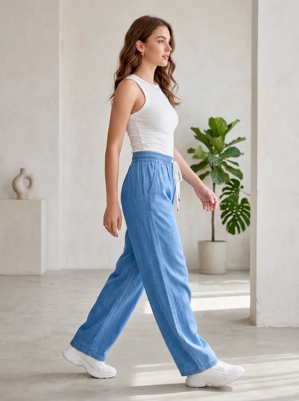 Blue_Soft_Denim(Lachko/Jelly_Denim)_Lachko_Denim_Palazzo_For_Women