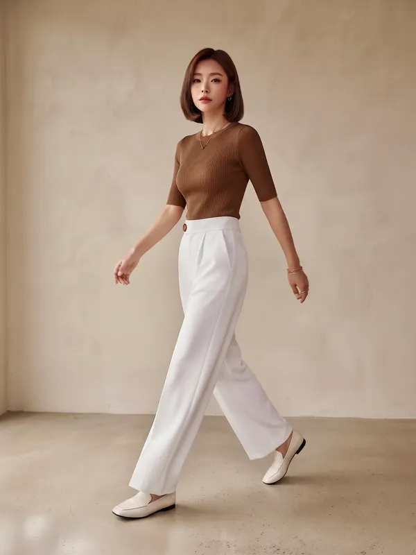 White_Imported_Korean_Fabric_(Lachko_Korean)_Korean_Pant_For_Women