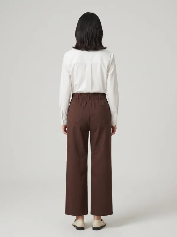 Brown_Imported_Korean_Fabric_(Lachko_Korean)_Korean_Pant_For_Women