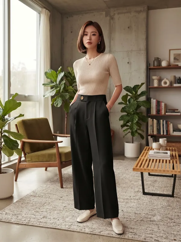 Black_Imported_Korean_Fabric_(Lachko_Korean)_Korean_Pant_For_Women