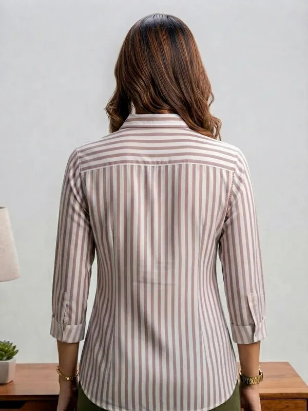 Pink_Riyon_Cotton_Striped_Shirt_For_Women