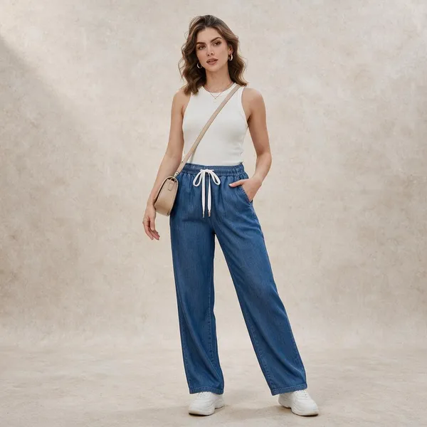 Blue_Soft_Denim(Lachko/Jelly_Denim)_Lachko_Denim_Palazzo_For_Women
