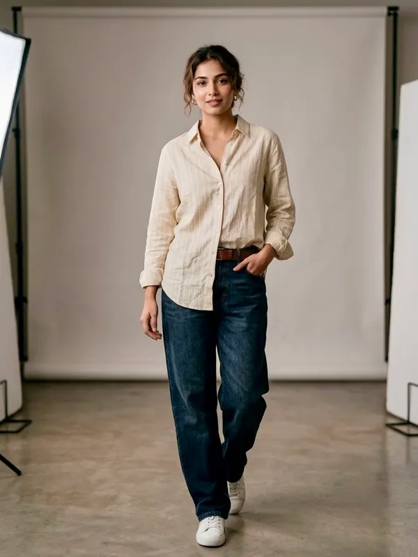 Beige_Riyon_Cotton_Striped_Shirt_For_Women