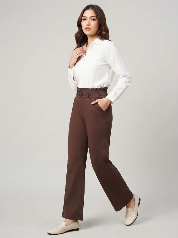Brown_Imported_Korean_Fabric_(Lachko_Korean)_Korean_Pant_For_Women
