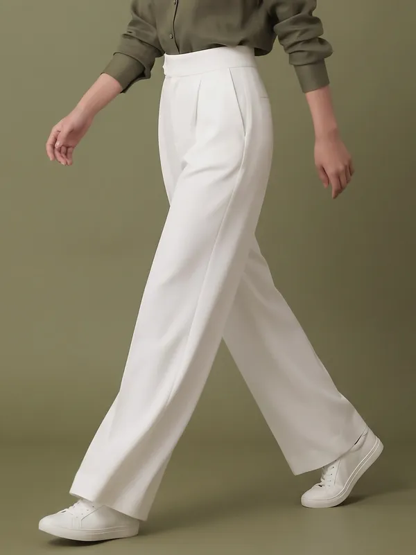 White_Imported_Korean_Fabric_(Lachko_Korean)_Korean_Pant_For_Women