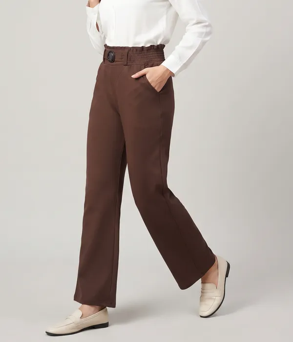 Brown_Imported_Korean_Fabric_(Lachko_Korean)_Korean_Pant_For_Women