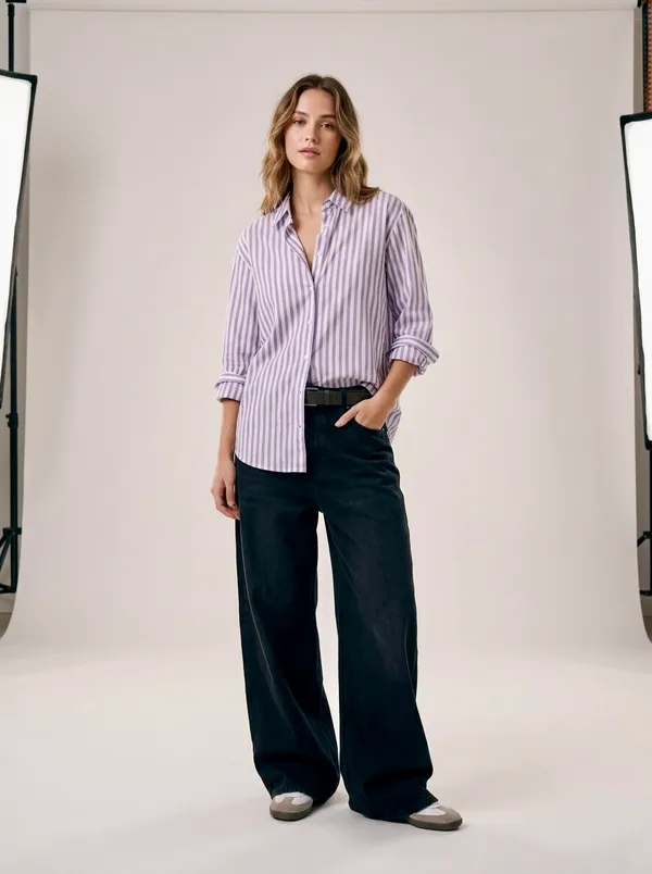 Purple_Riyon_Cotton_Striped_Shirt_For_Women