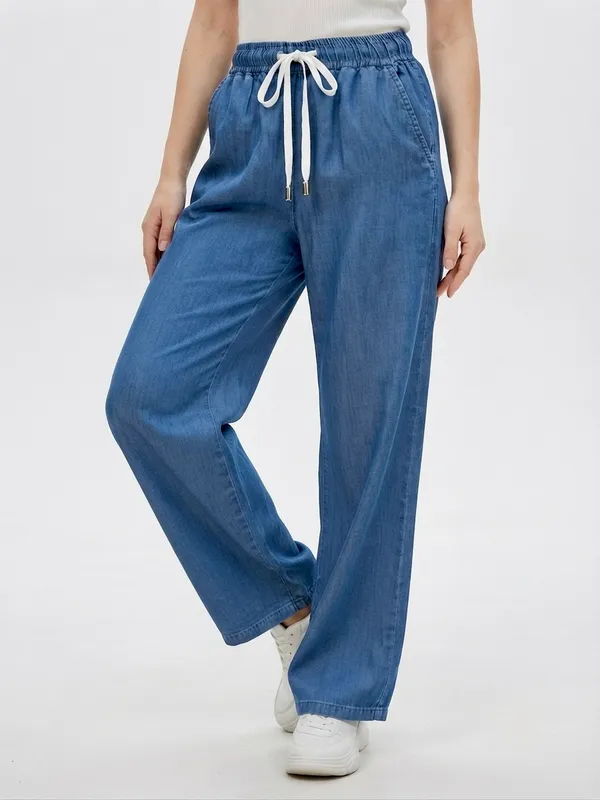 Blue_Soft_Denim(Lachko/Jelly_Denim)_Lachko_Denim_Palazzo_For_Women