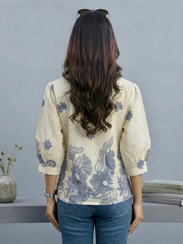 Beige_Imported_Fabric_Western_Top_For_Women